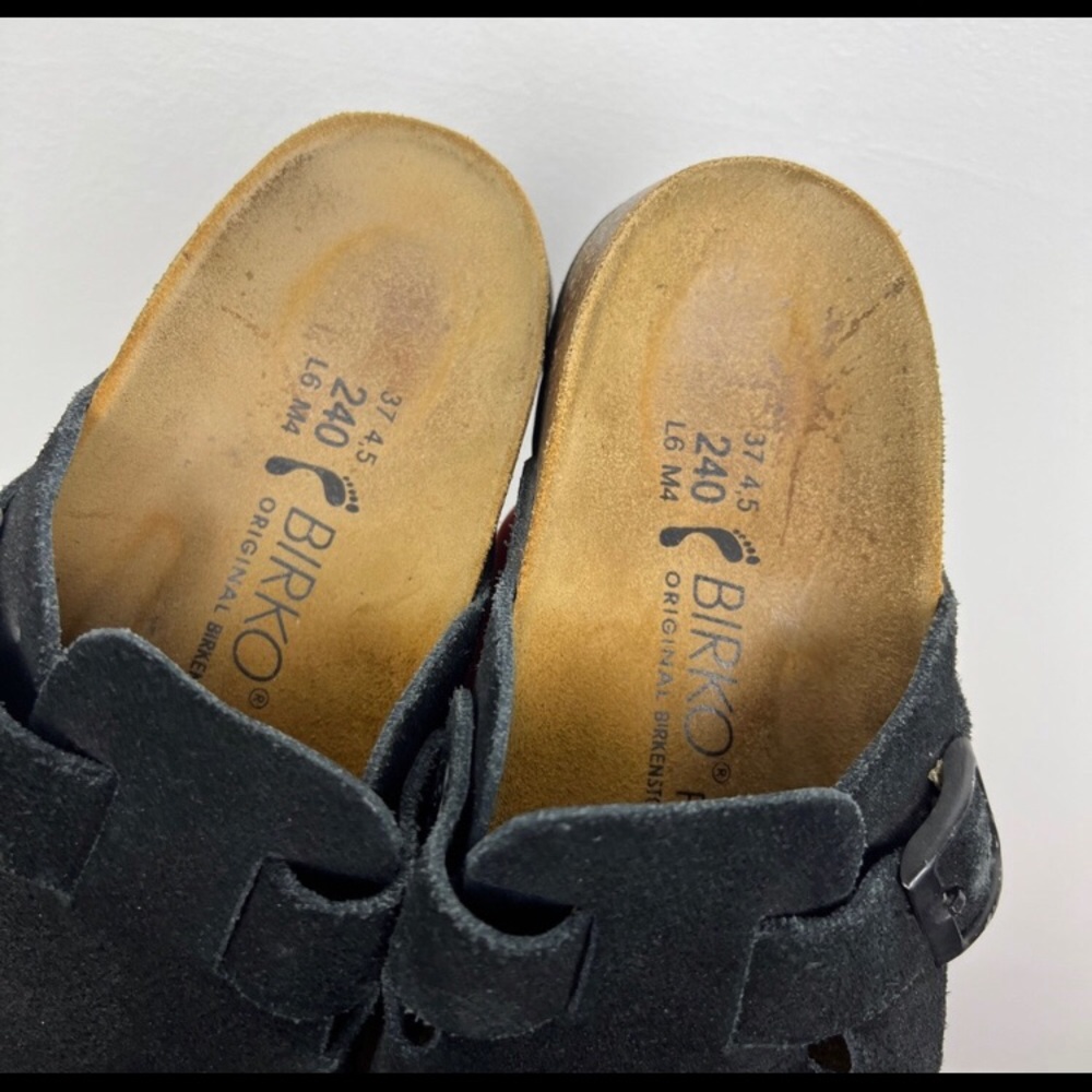 Birkenstock Birko Suede Black Mules